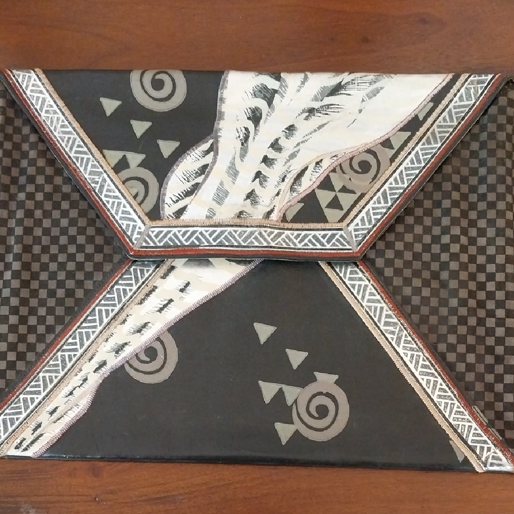 Nigel Lofthouse London Black and Silver Clutch